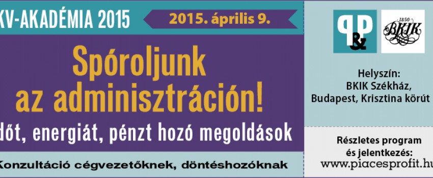 Spóroljunk az adminisztráción!